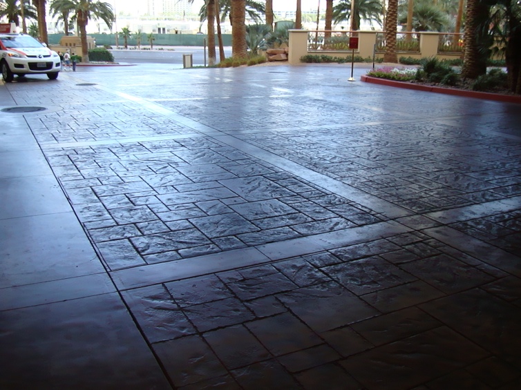 Alternative to Brick Stone Pavers Stamped Concrete 